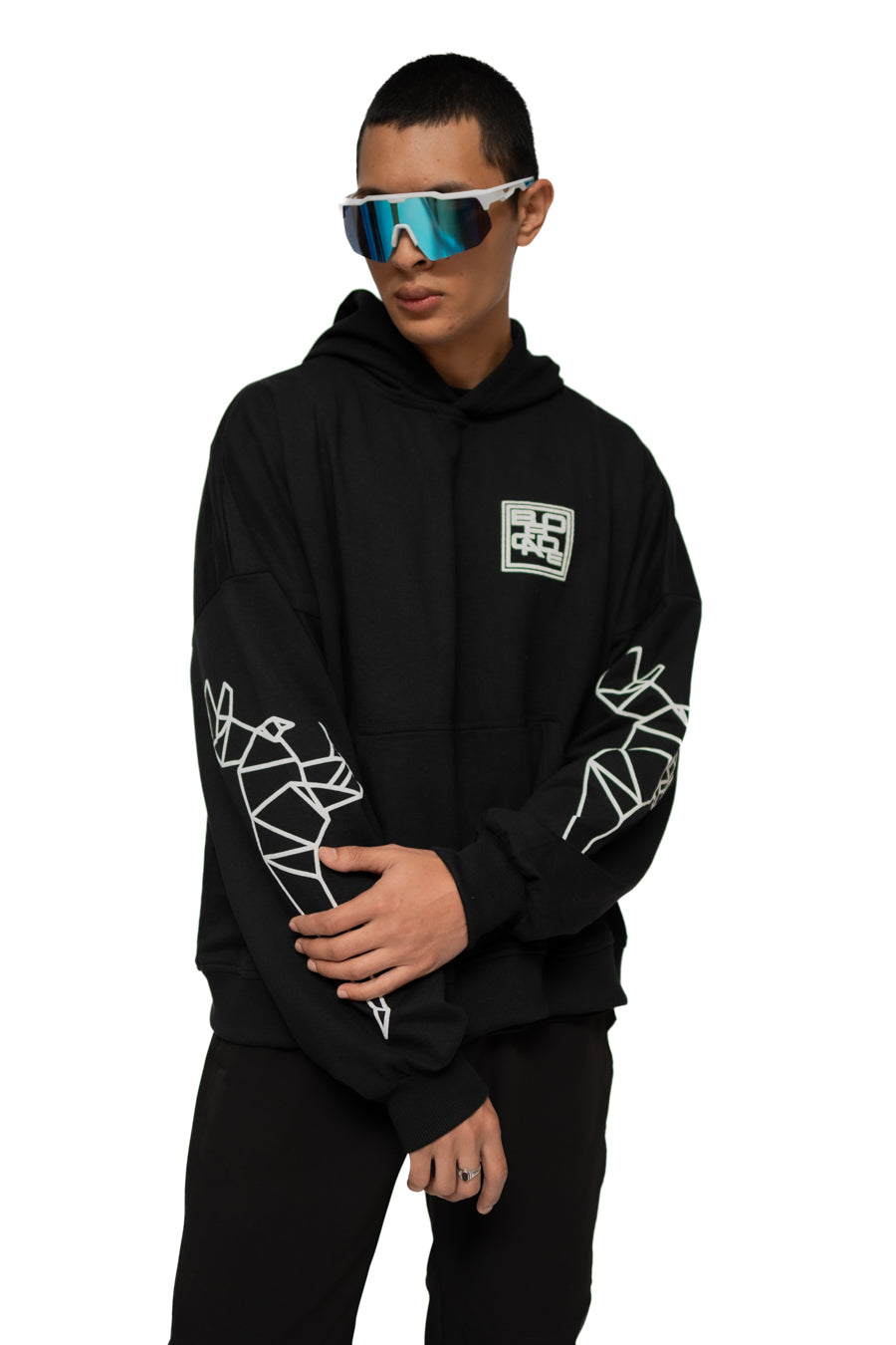 Monogram flock hotsell box hoodie