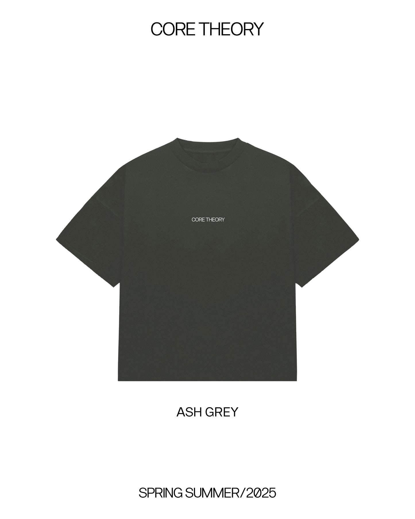 CORE THEORY ASH GREY BASIC TEE