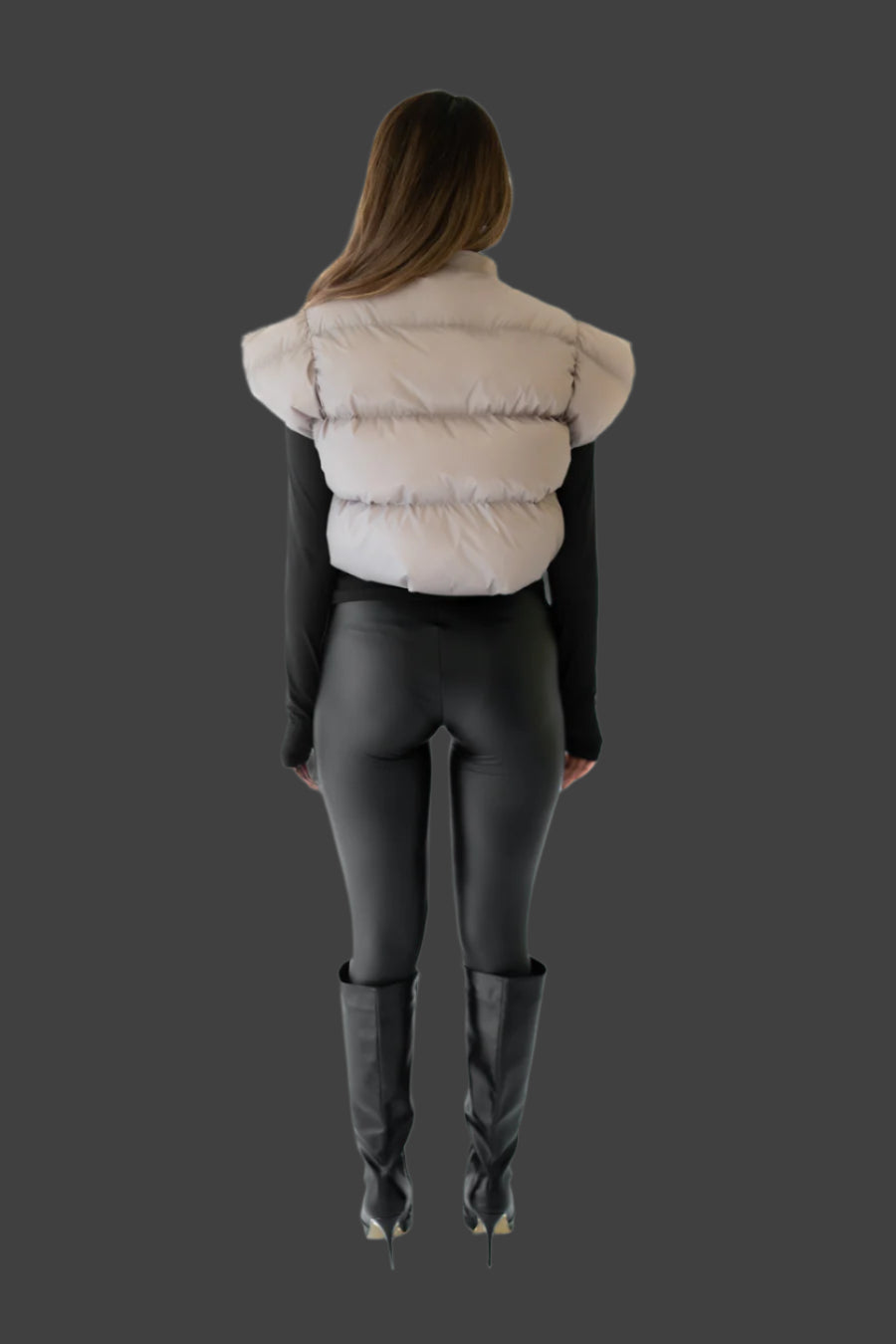 BEIGE HALF PUFF