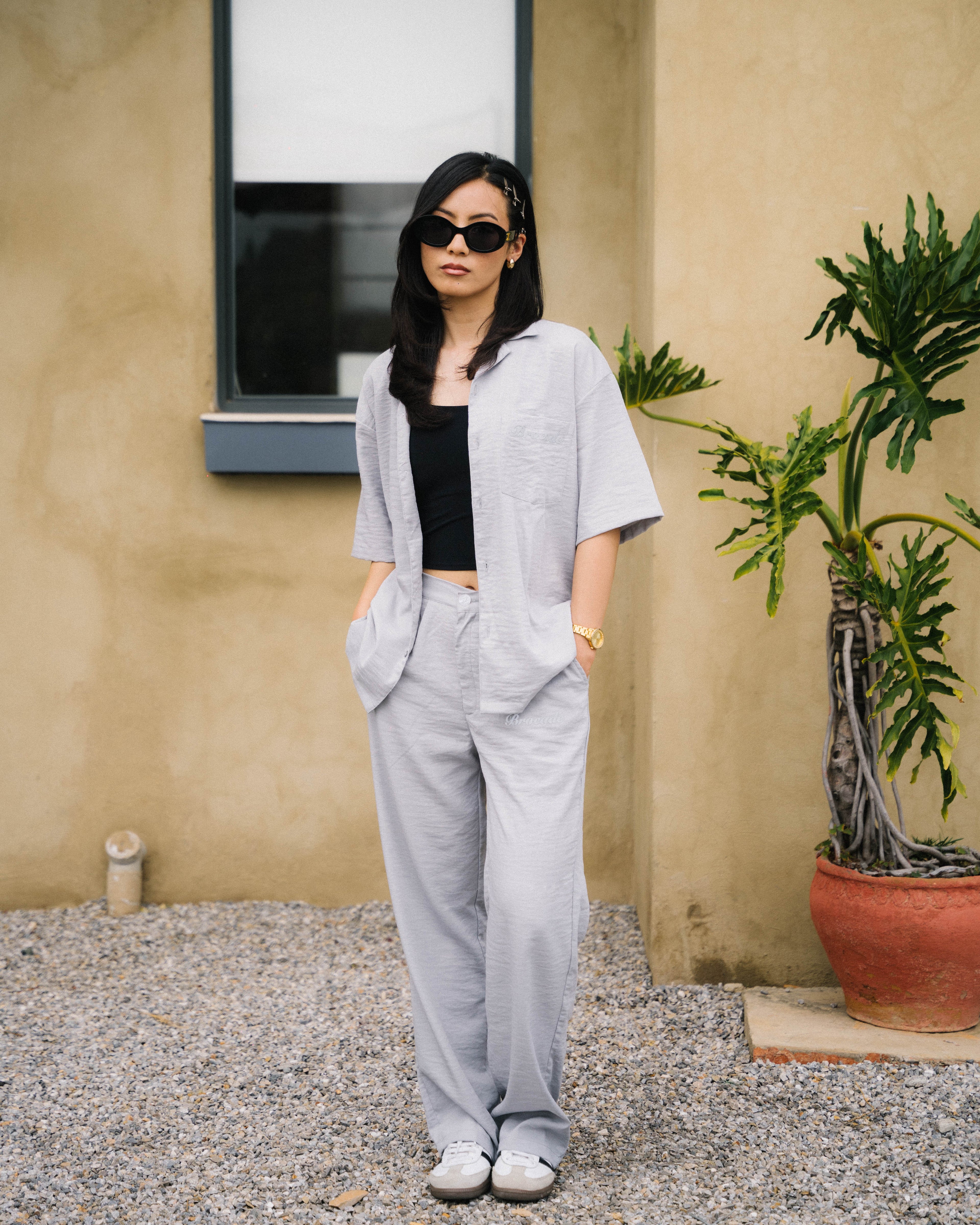 DAMASK CLASSIC FIT PANT (LIGHT GREY)