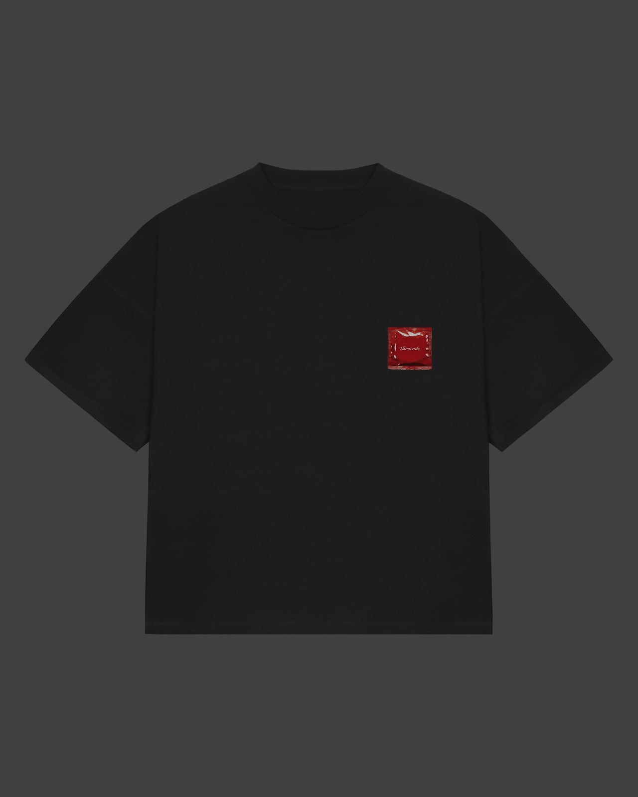 "BROCADE SAFE TEE" - BLACK