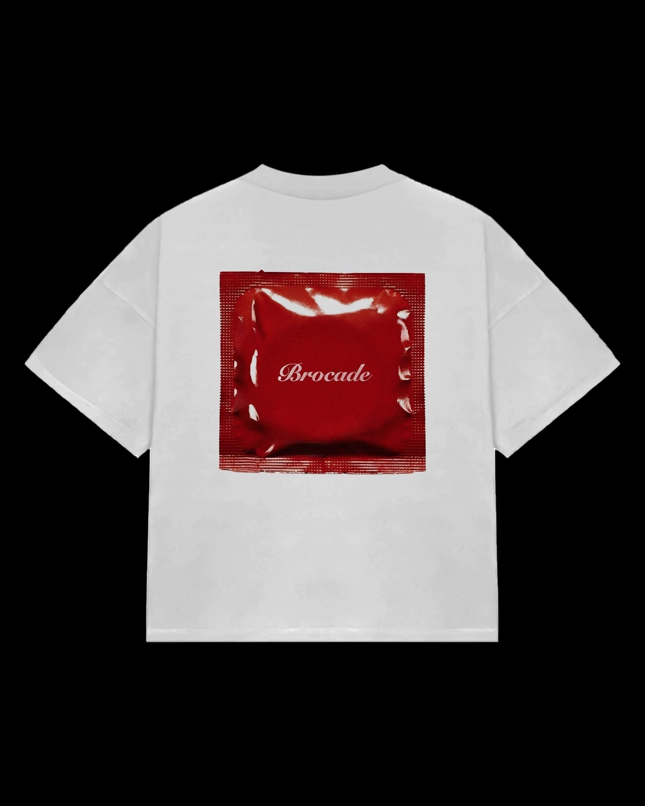 "BROCADE SAFE TEE" - WHITE
