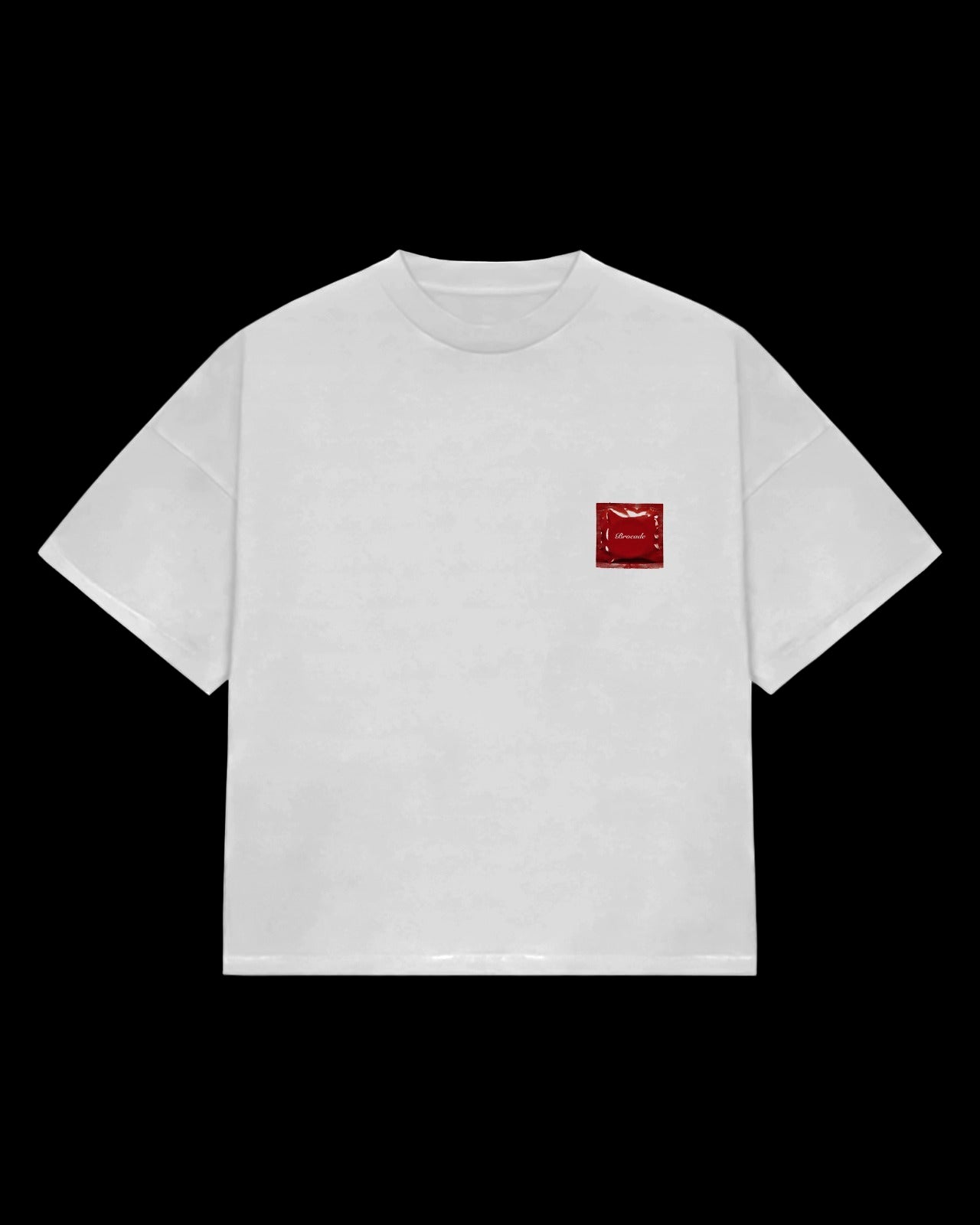 "BROCADE SAFE TEE" - WHITE
