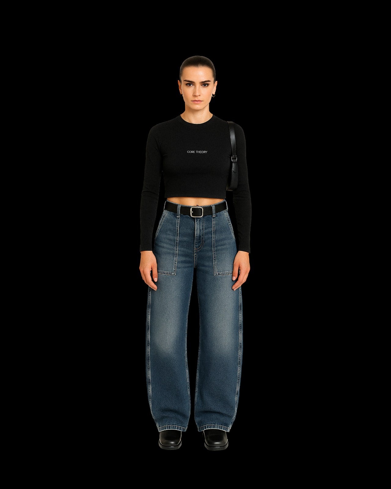 CORE THEORY ELEMENT CROP FULL (BLACK)