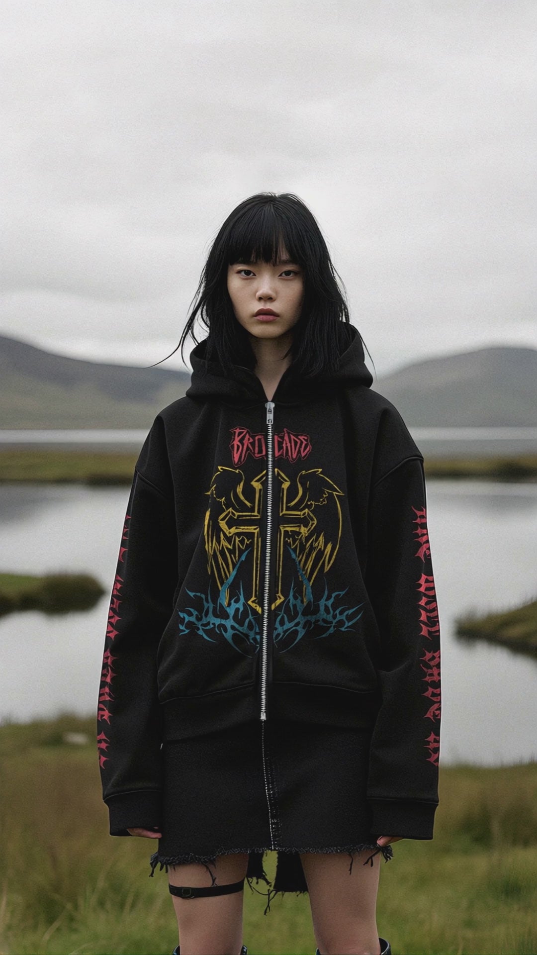 AWSU FUR BLACK ZIPUP HOODIE