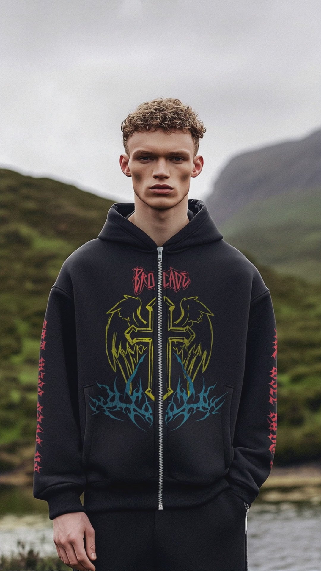 AWSU FUR BLACK ZIPUP HOODIE