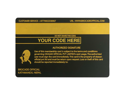 GOLD MEMBERSHIP CARD