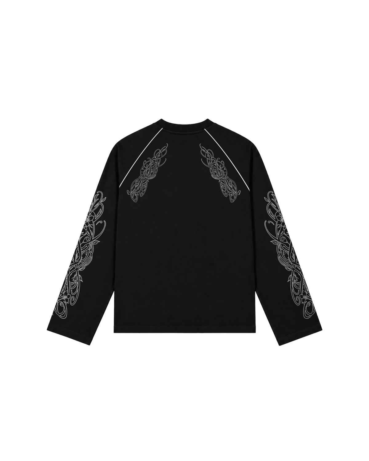 BLACK PIPING SWEATSHIRT