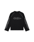 BLACK PIPING SWEATSHIRT