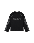 BLACK PIPING SWEATSHIRT