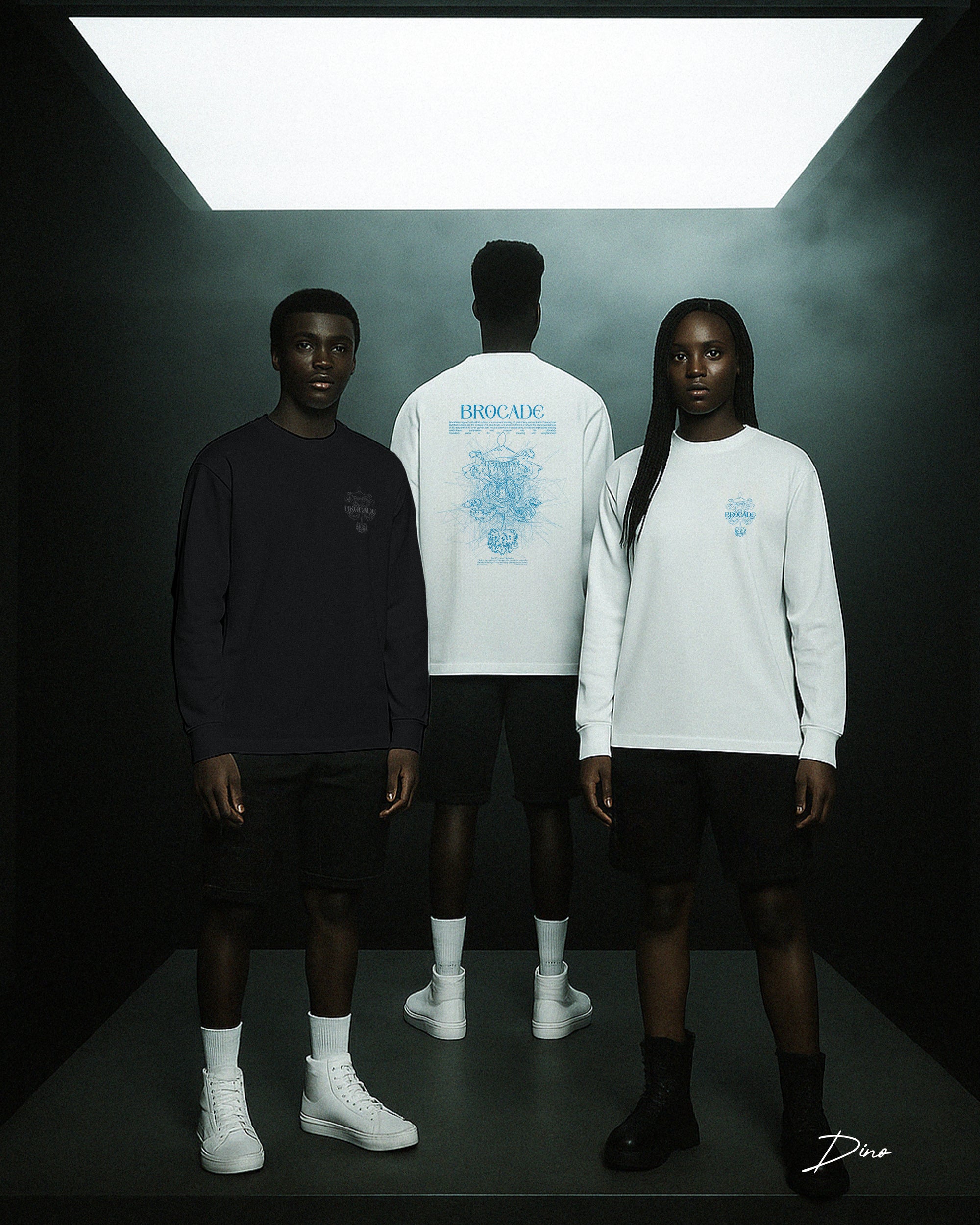 BROCADEISM WHITE SWEATSHIRT