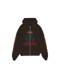 AWSU FUR BROWN ZIP UP HOODIE