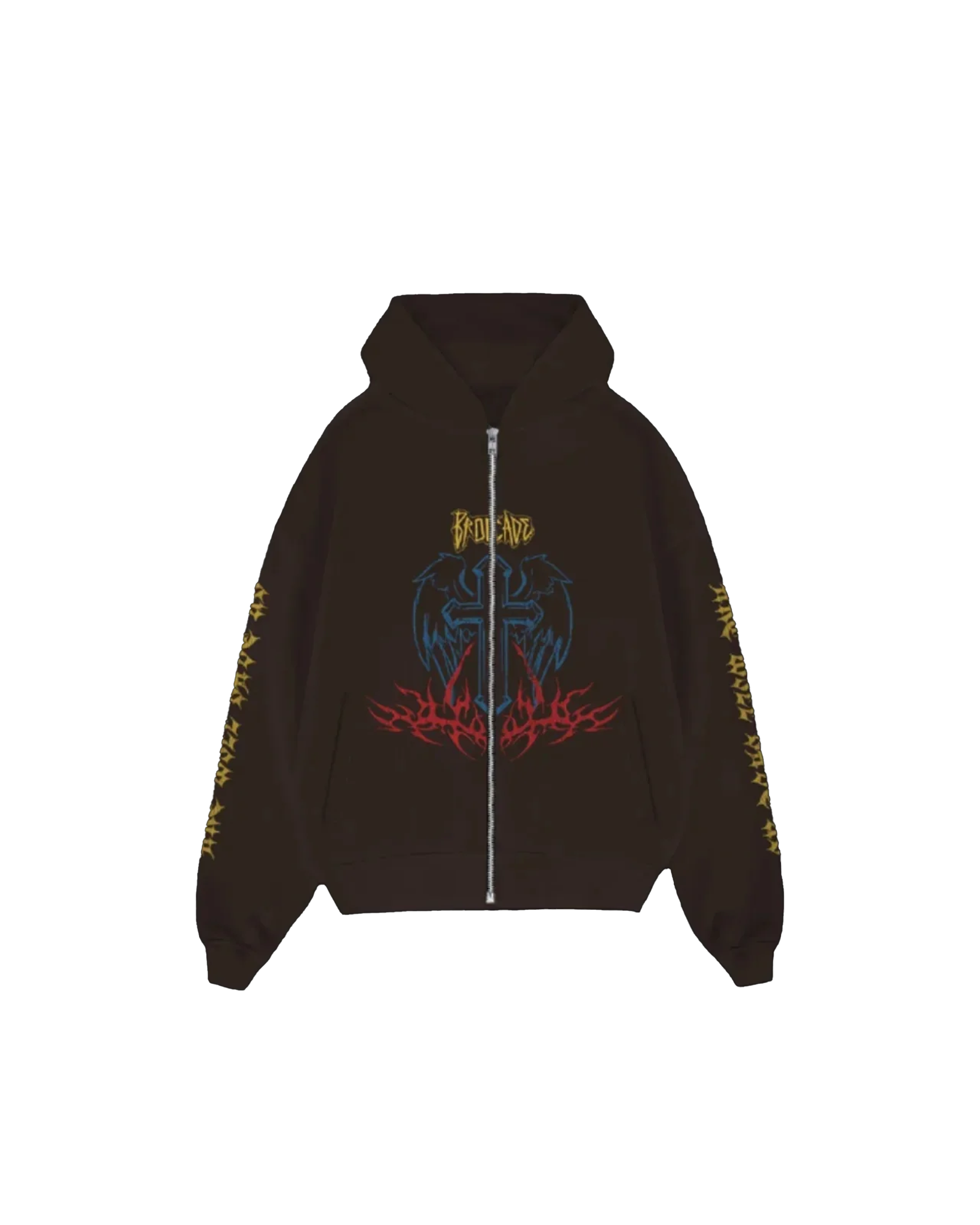AWSU FUR BROWN ZIP UP HOODIE