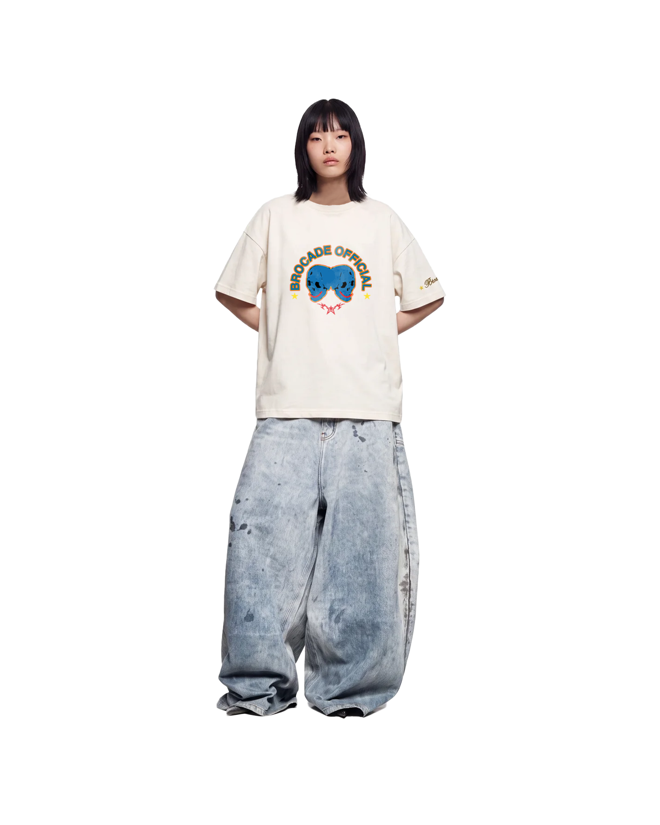 TWIN SKULL TEE