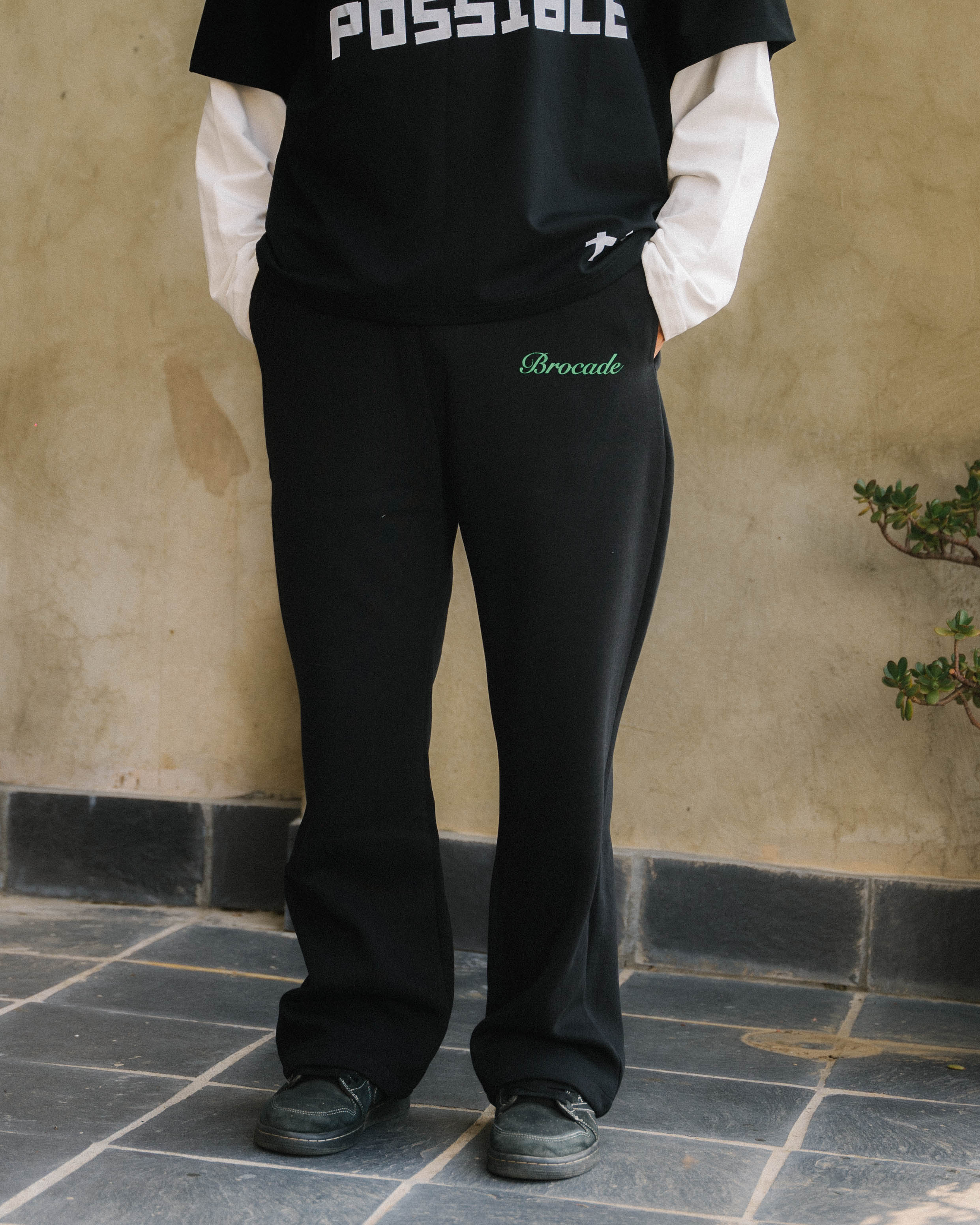 GREEN MONO TROUSER (BLACK)