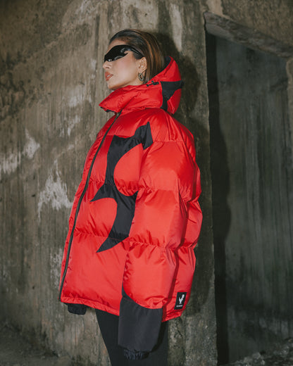 THUNDER CLO PUFFER -RED/BLACK