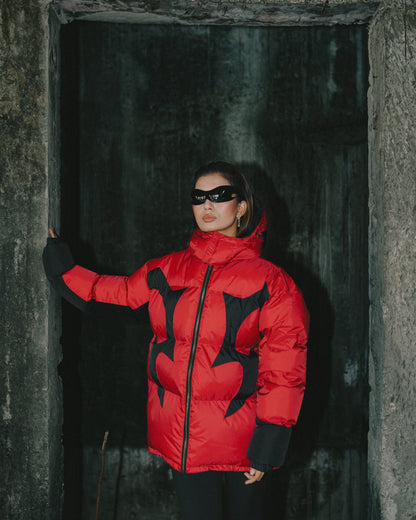 THUNDER CLO PUFFER -RED/BLACK