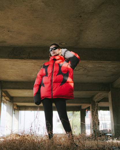 THUNDER CLO PUFFER -RED/BLACK