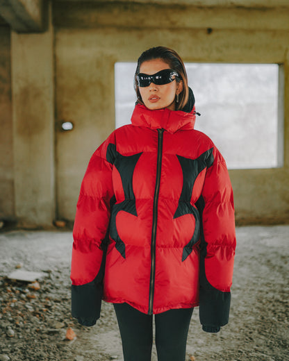 THUNDER CLO PUFFER -RED/BLACK