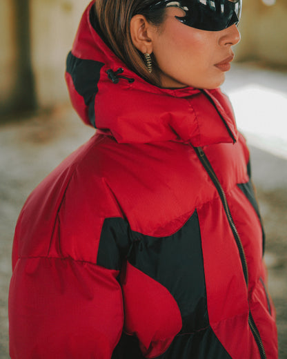 THUNDER CLO PUFFER -RED/BLACK