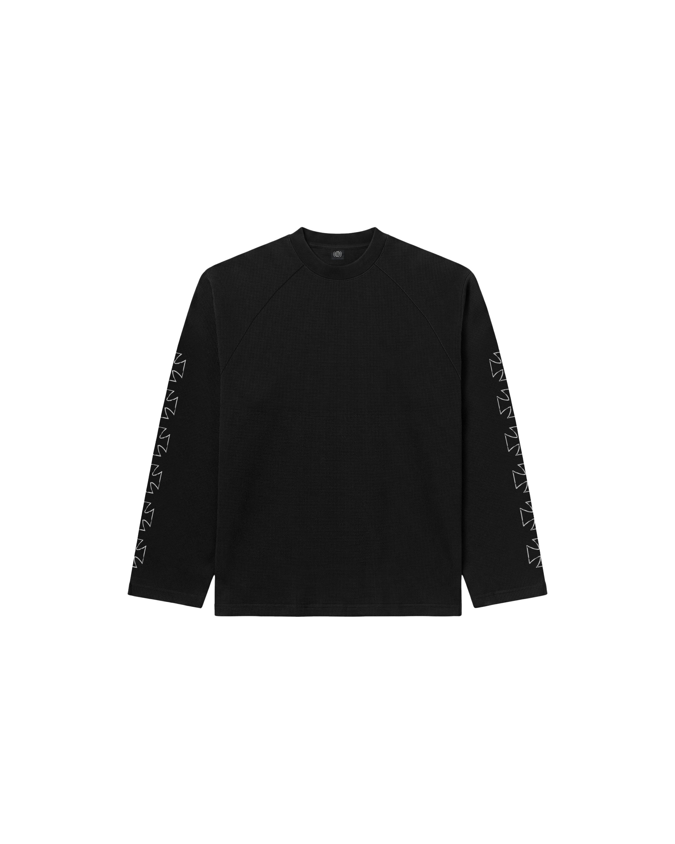CROSSOVER RAGLAN SWEATSHIRT BLACK