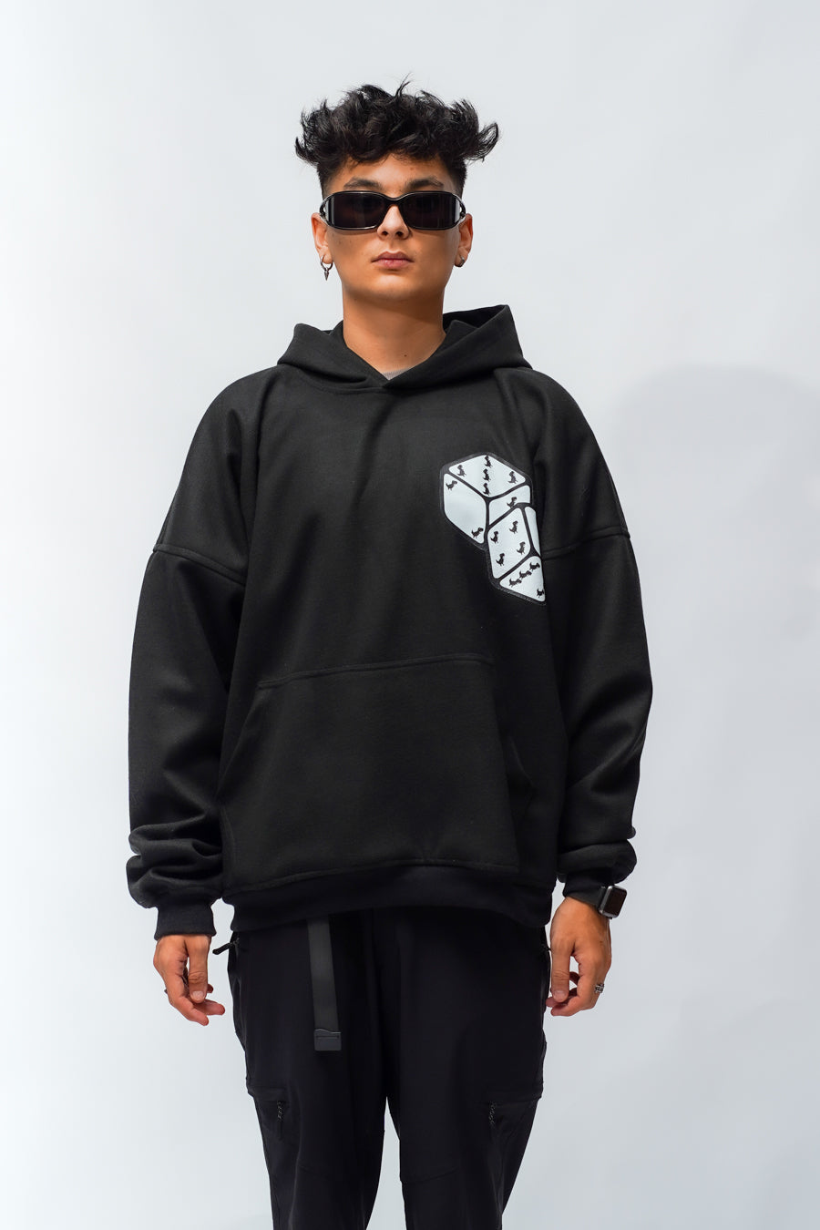 DINO Dice Hoodie Black