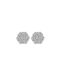 BROCADE ICYBLOOM FLORAL SHINE STUD EARRINGS
