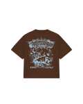 METAL HEART TEE-BROWN