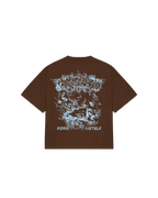 METAL HEART TEE-BROWN