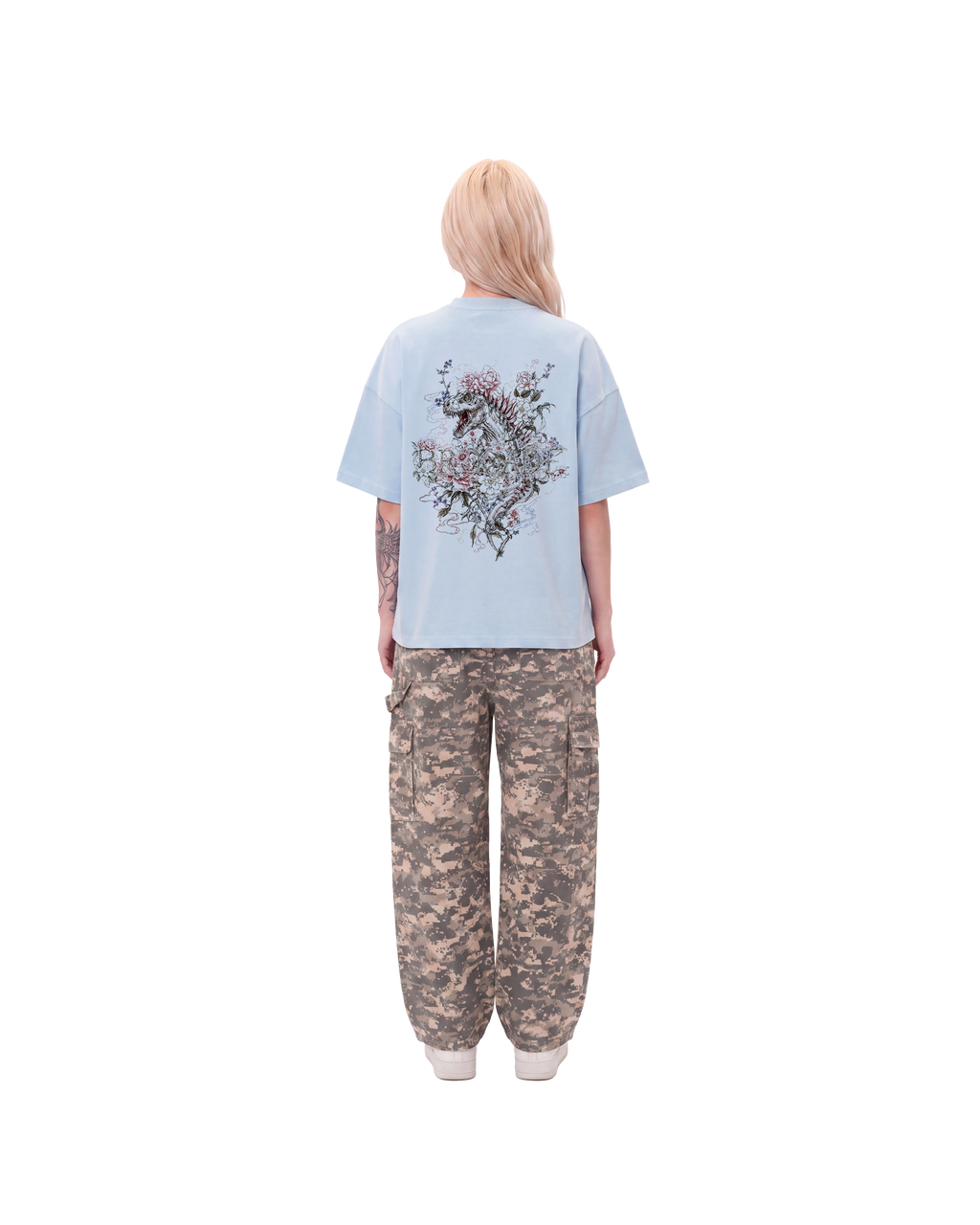 FLOWER OF BROCADE SKY BLUE