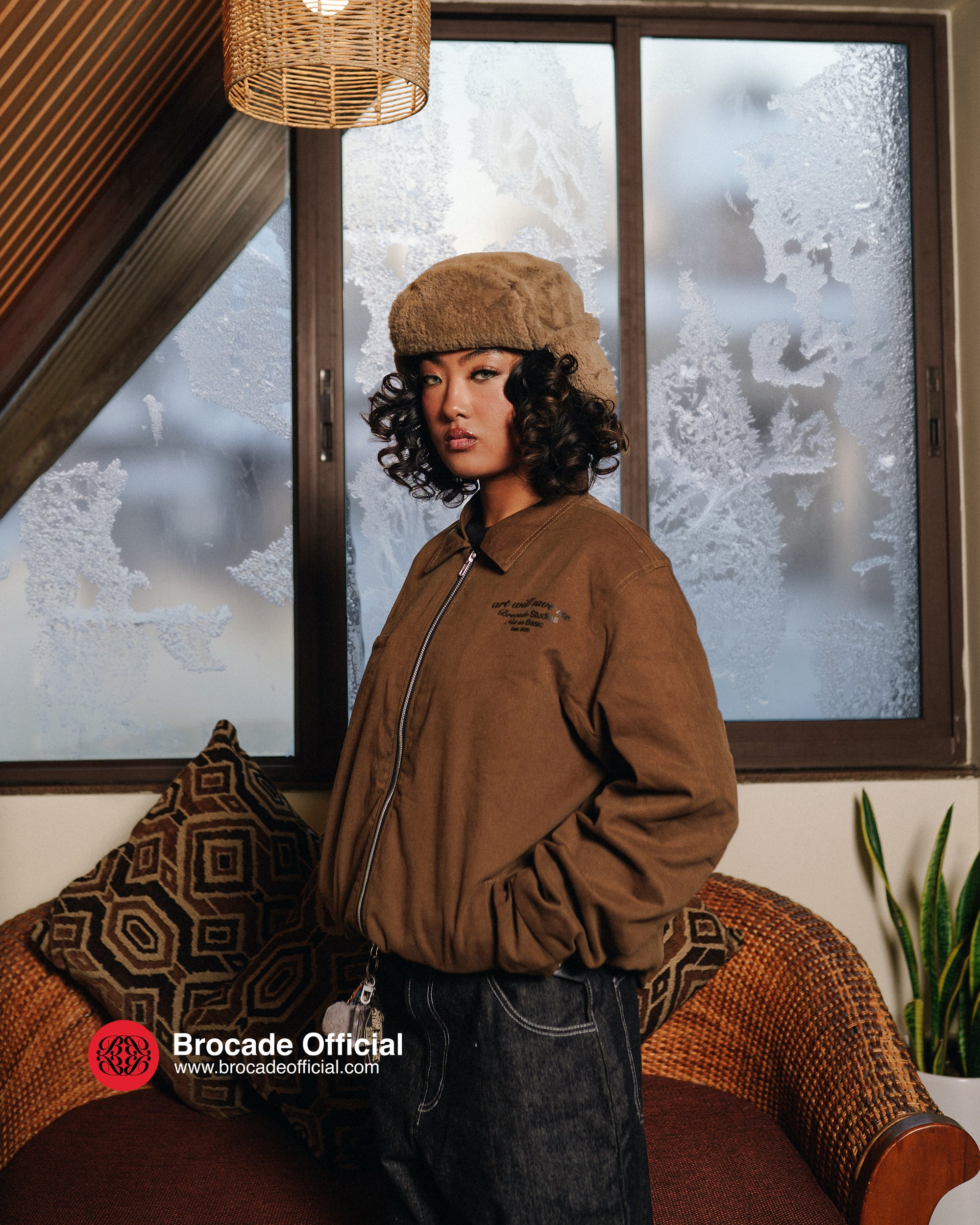 BROWN CORE TWILL JACKET