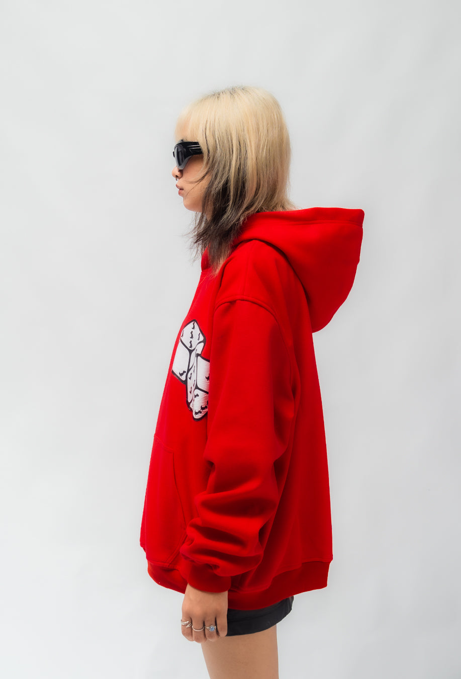 DINO DICE HOODIE RED