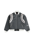 SATIN GREY BOMBER JACKET