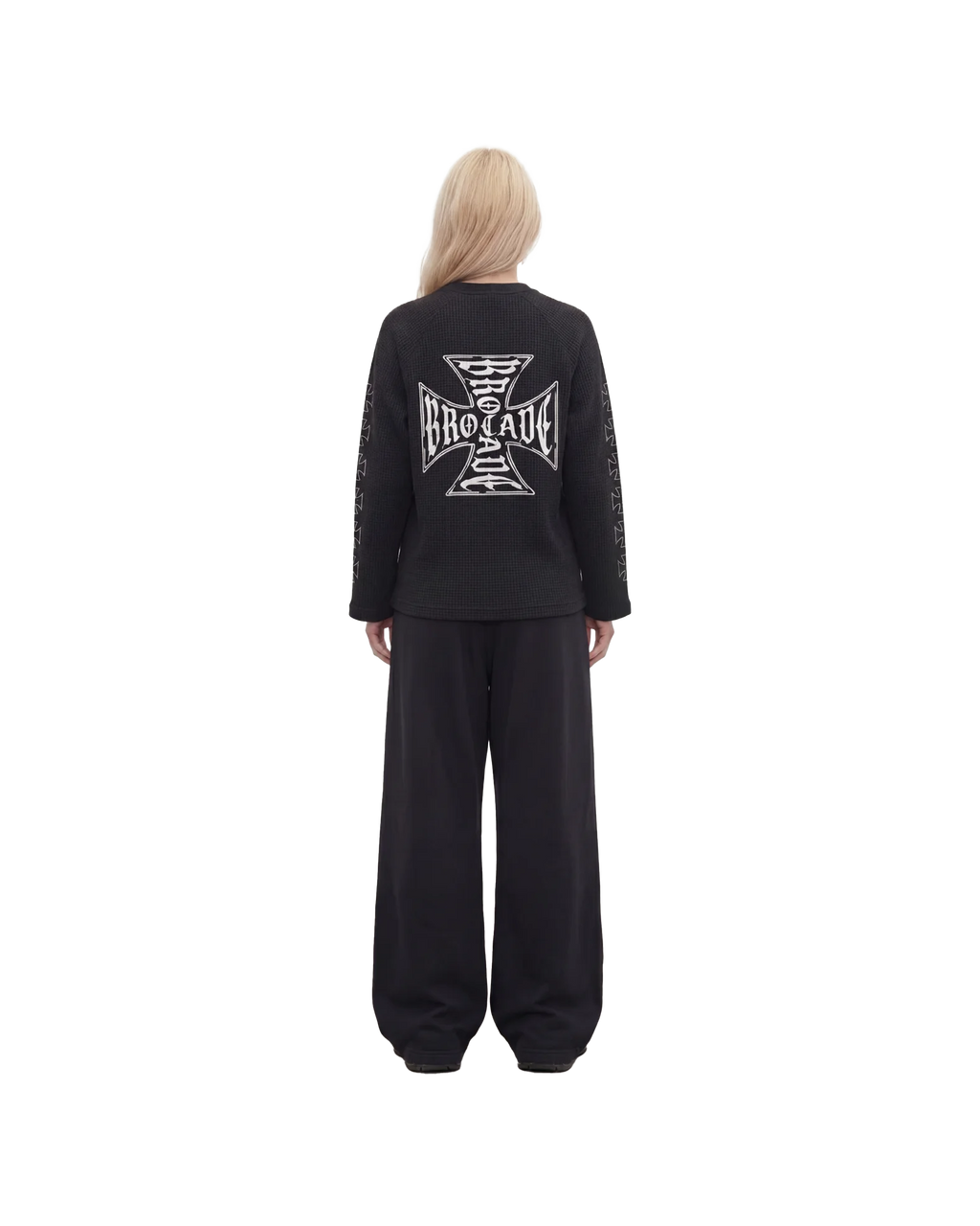 CROSSOVER RAGLAN SWEATSHIRT BLACK