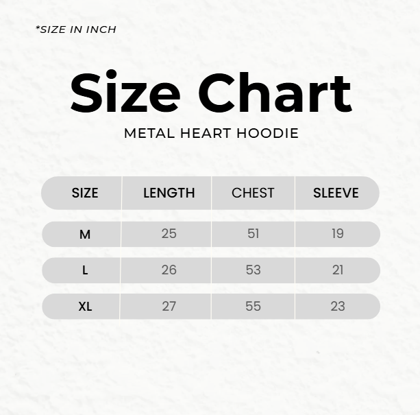 METAL HEART HOODIE