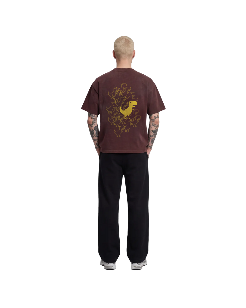 Dino Chrome Tee Maroon