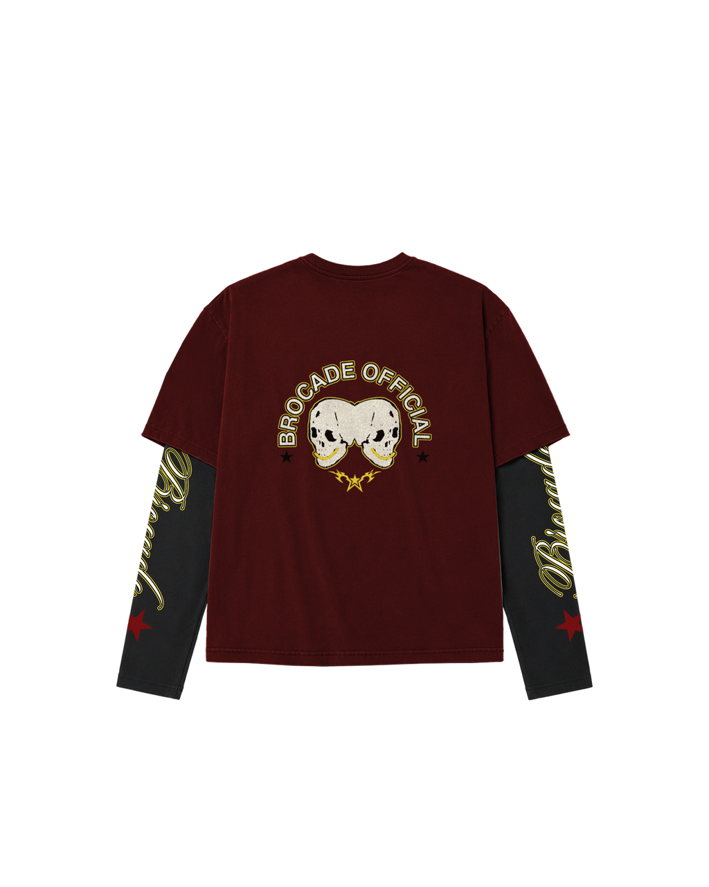 TWIN SKULL LAYERED TEE