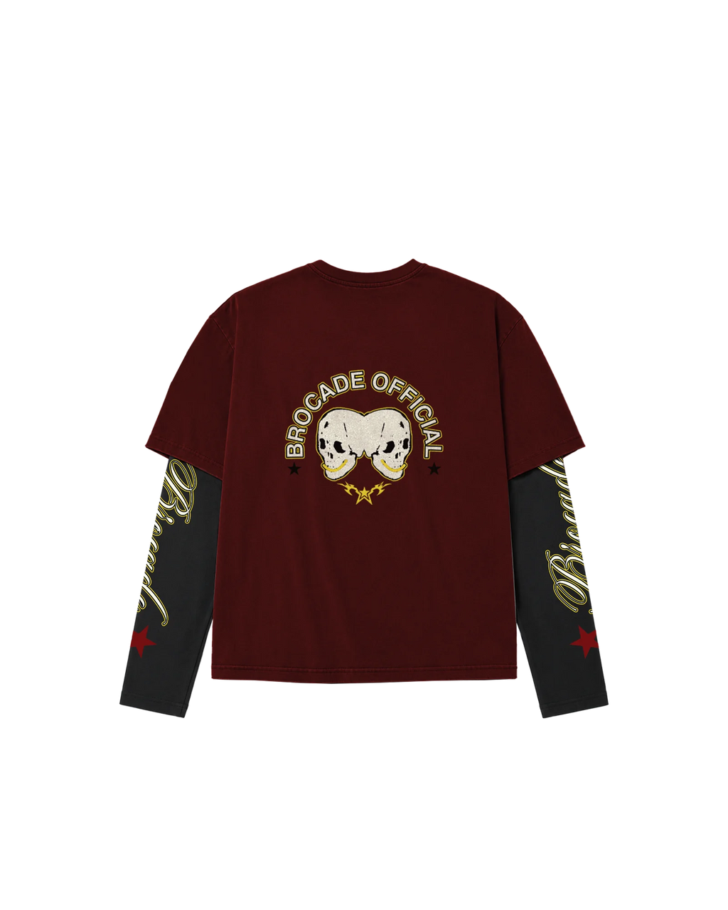 TWIN SKULL LAYERED TEE