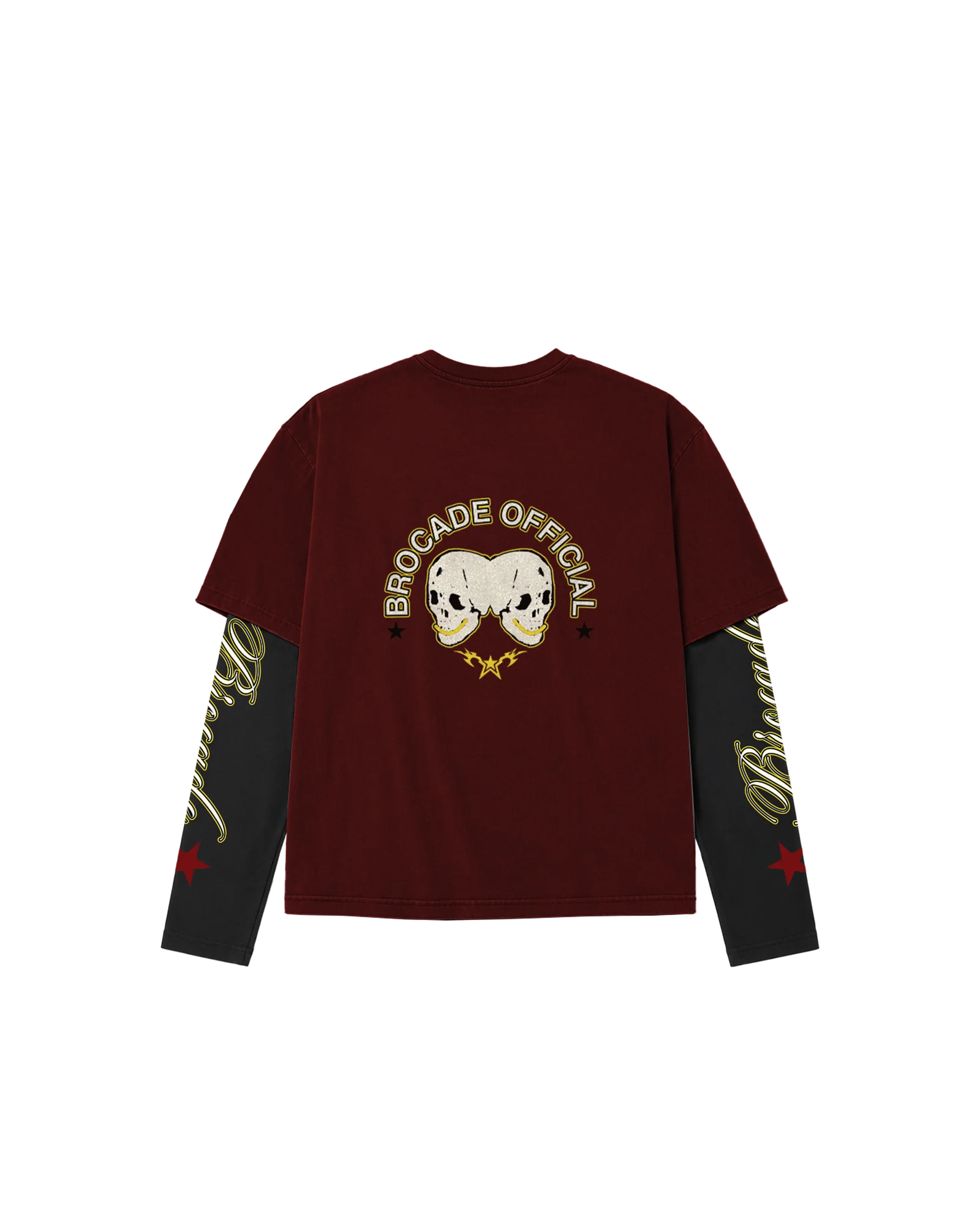 TWIN SKULL LAYERED TEE