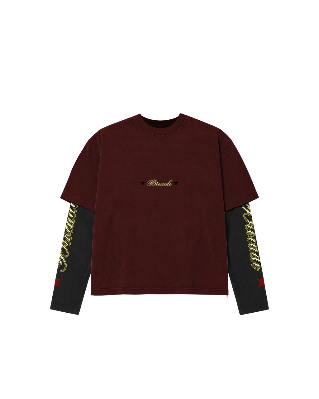 TWIN SKULL LAYERED TEE