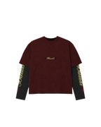 TWIN SKULL LAYERED TEE