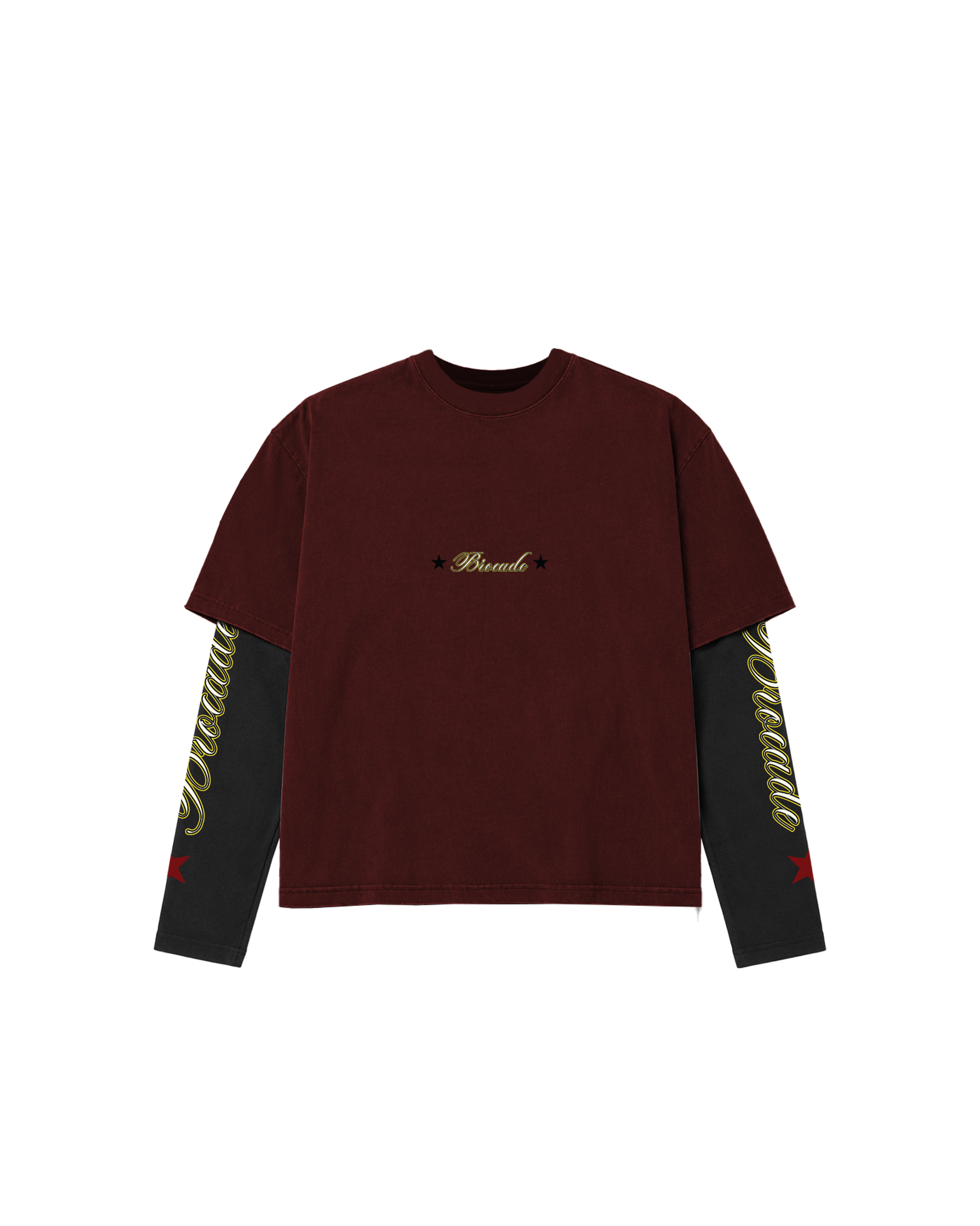 TWIN SKULL LAYERED TEE