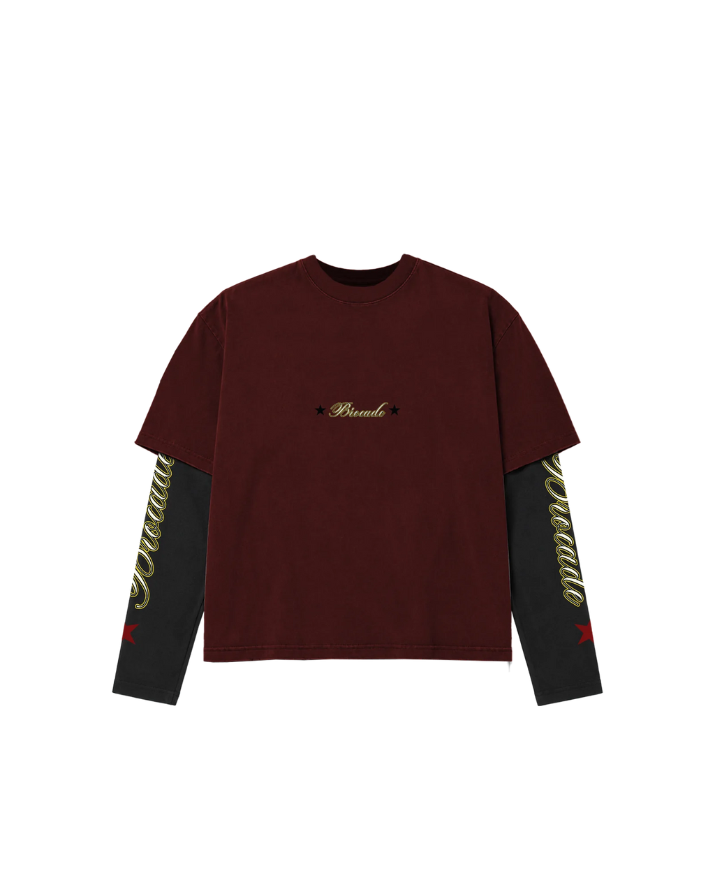 TWIN SKULL LAYERED TEE