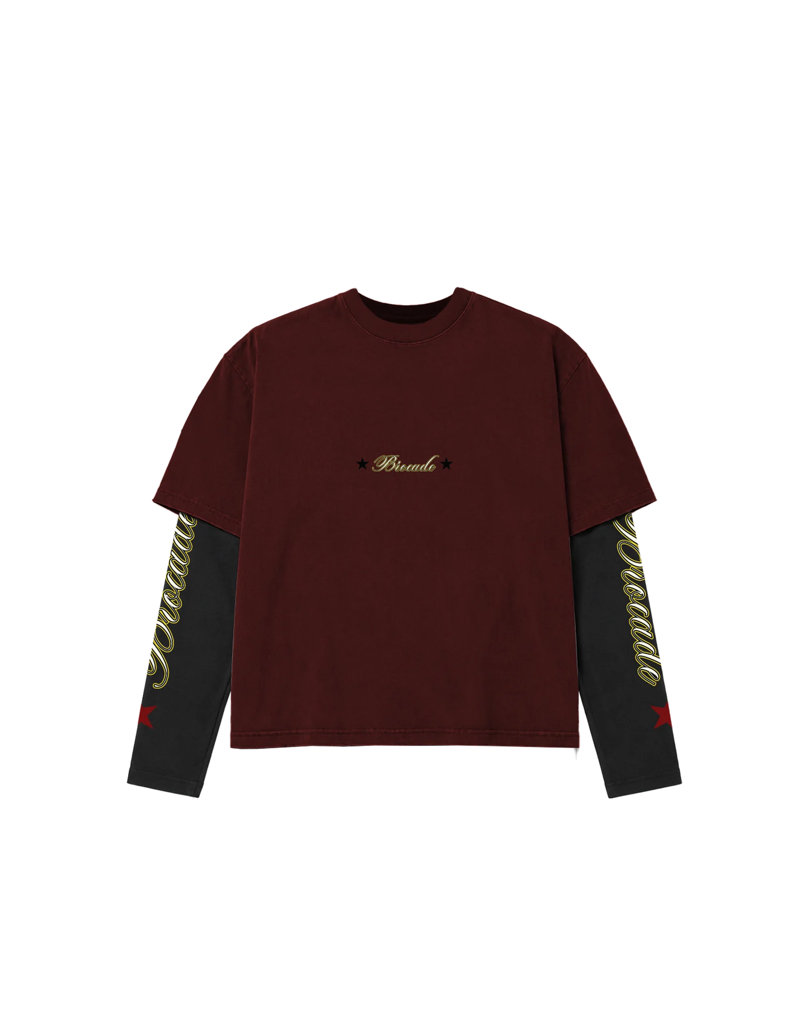 TWIN SKULL LAYERED TEE