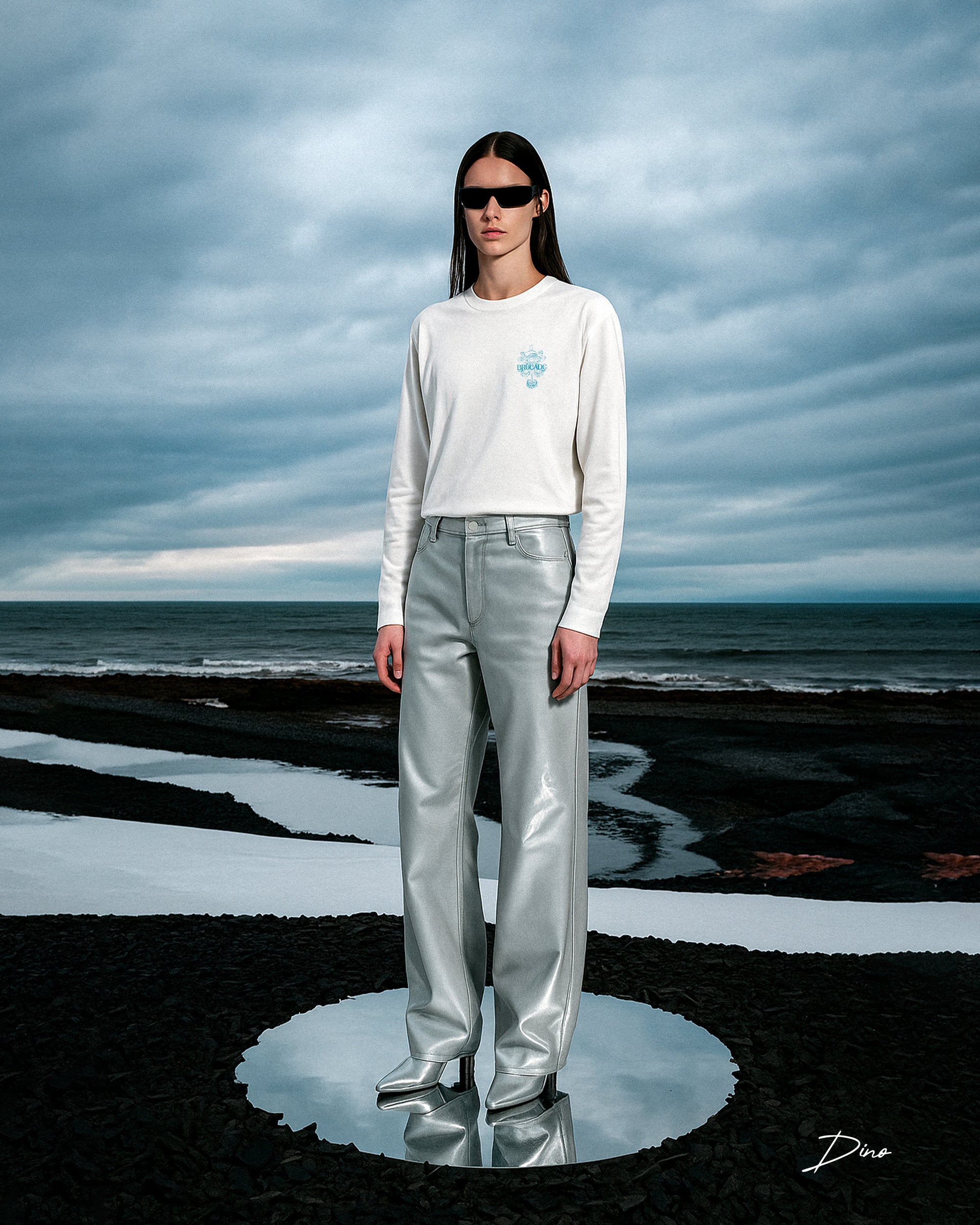 BROCADEISM WHITE SWEATSHIRT