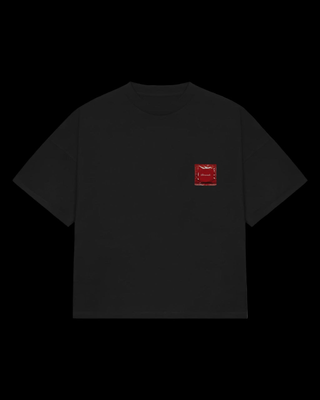 "BROCADE SAFE TEE" - BLACK