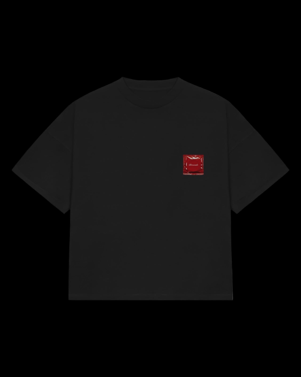 "BROCADE SAFE TEE" - BLACK