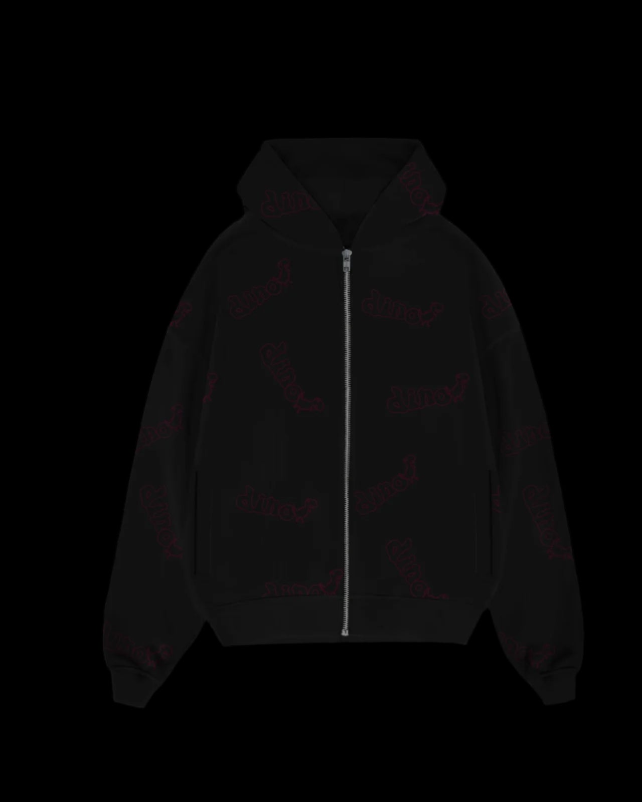 DINO DOODLE ZIPUP HOODIE