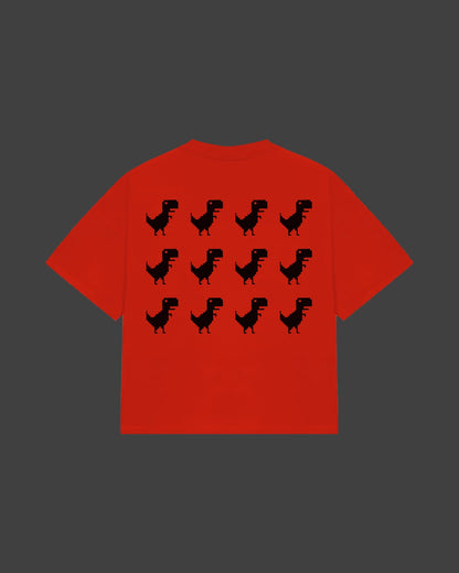 EXCLUSIVE  DINO TEE BLOOD RED