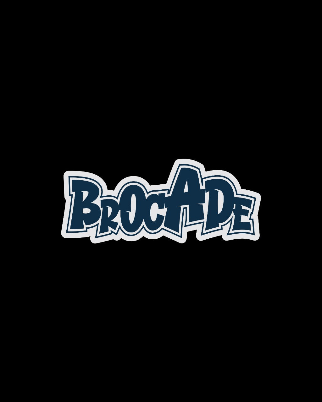 BOLD BROCADE STICKER (BLUE)
